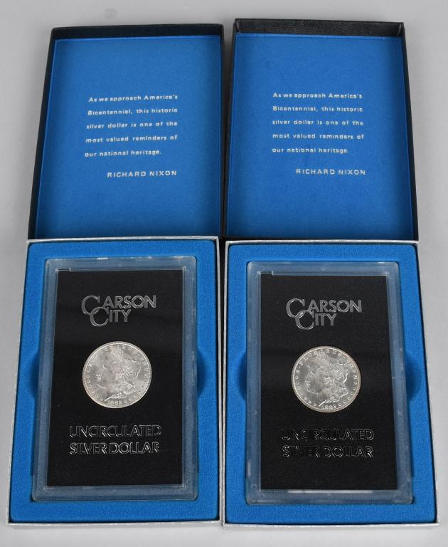 1882CC & 1883CC MORGAN SILVER DOLLARS GSA & COA (1 of 5)