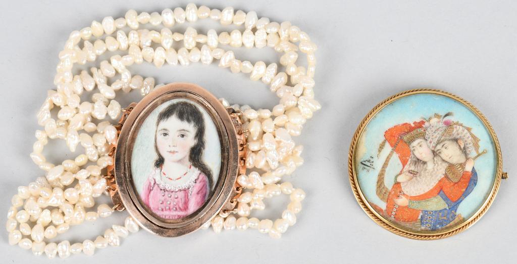 VICTORIAN PORTRAIT PIN & BRACELT (1 of 5)