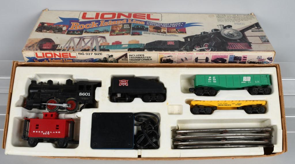 Lionel Rock island Train Set w/ Box: All original and complete. Includes Engine #8601. Boxed. Excellent