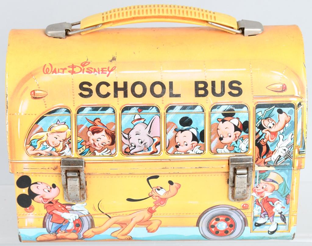 Walt Disney School Bus Dome Top Lunch Box Jan 11, 2020 Milestone