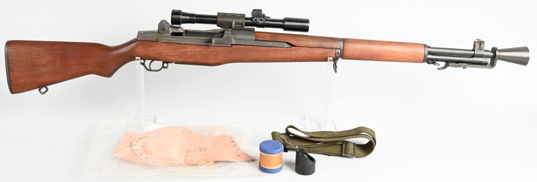 BOXED AS NEW US GARAND M1-D SNIPER RIFLE (1944): Serial #2888968. Barrel length 24'" . Caliber .308. This M1-D sniper rifle comes with a certificate from the CMP by serial number as an M1-D sold on Sept. 29, 2003. The original issue period of this r