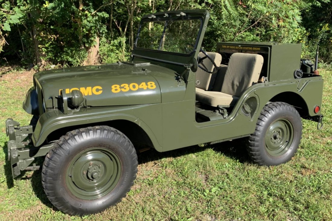 USMC KAISER M38A1 RADIO JEEP: The Model M38A1 Jeep came on the heels of the M38 model which mirrored the World War II jeep but had somewhat of a more updated profile. This was the military version of the retail model CJ-5 albeit w