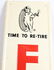 Fisk "Time to re-tire w/logo metal sign (TAC) - 2