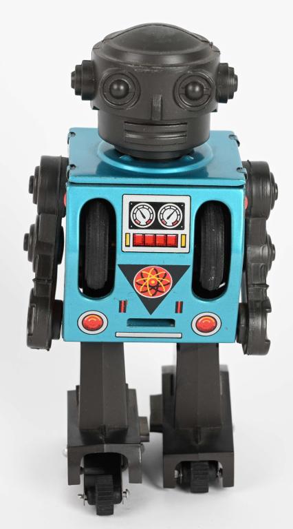 JAPAN Friction RUSHER ROBOT: Hard to find Robot. All original and complete. Friction works. Made for Japanese market. 6" Excellent