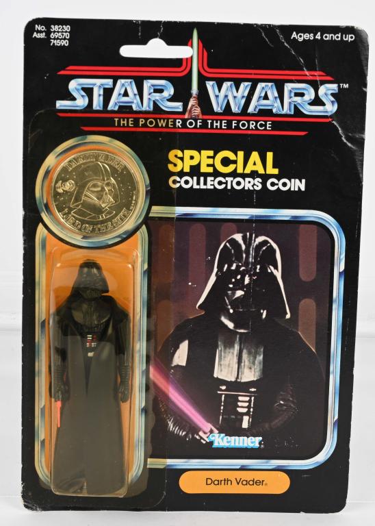 STAR WARS POTF DARTH VADER ACTION FIGURE: Star Wars Power of the Force Darth Vader Action Figure. Mint sealed on the card. Very clean card with some creases.