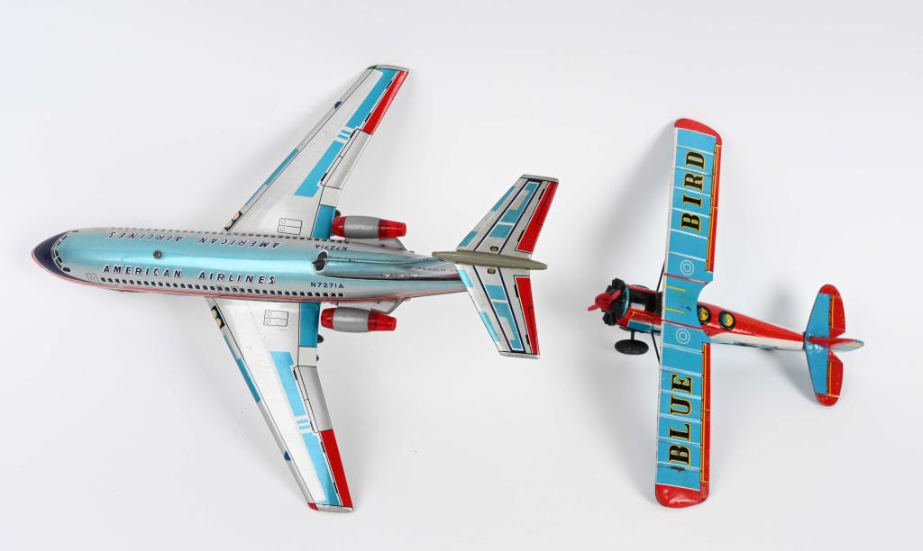 tin toy airplanes