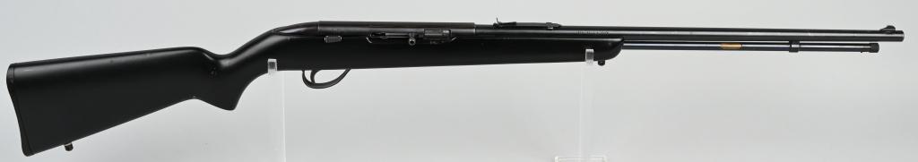 J.C. HIGGINS MODEL 25 SEMI-AUTO RIFLE: NSN. BARREL 22". CALIBER .22 LONG RIFLE. The Sears' JC Higgins Model 25 is the High Standard model A1041. It features a full round barrel, full tube magazine, sporting sights with black enameled wood
