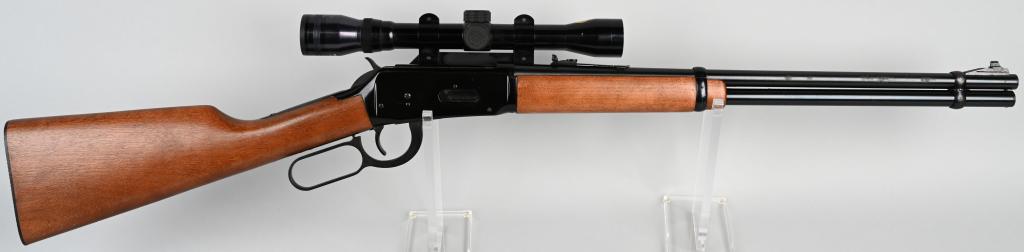 SCOPED WINCHESTER MODEL 94 CARBINE: SERIAL 3306529. BARREL 20". CALIBER 30-30. MADE IN 1967. Standard features include full round barrel, full magazine, two barrel bands, ramp front sight, semi-buckhorn rear sight, blue finish, walnut s