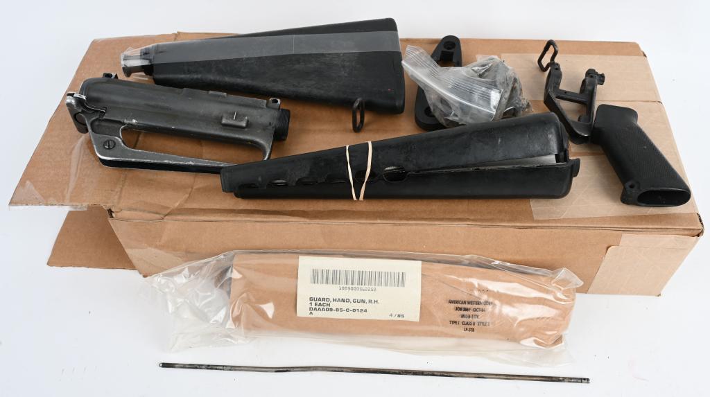 COLT M16A1 PARTS KIT USGI PARTS FROM ORIGINAL RIFE: Entire kit for building a Colt M16A1 rifle on a stripped AR lower receiver. Appears to include everything but the barrel and receiver. Has original USGI flash hider, complete bolt carrier group (marke