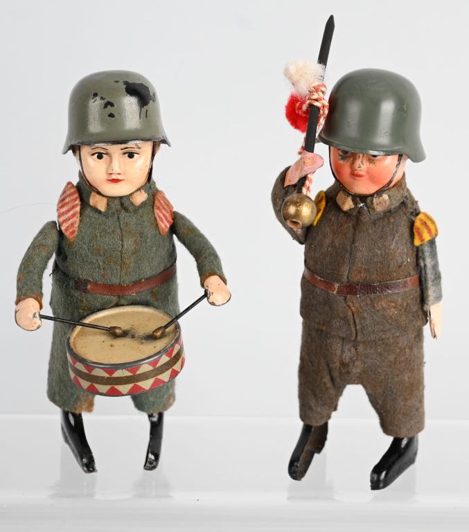 2- SCHUCO WINDUP GERMAN SOLDIER FIGURES: Nice lot of windup German Soldier Figures. All original and working. 4 1/4" Excellent