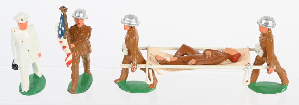 5- MANOIL & BARCLAY SOLDIERS: Nice lot of 5 lead Soldiers 3" Excellent