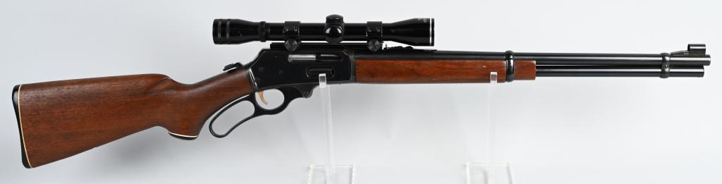 MARLIN MODEL 336RC LEVER ACTION CARBINE: SERIAL AD25791. BARREL 20". CALIBER 30-30. First produced in 1893 with an updated action that became the Model 336, it has become an American classic. Features full tube, hooded front sight, sporting 