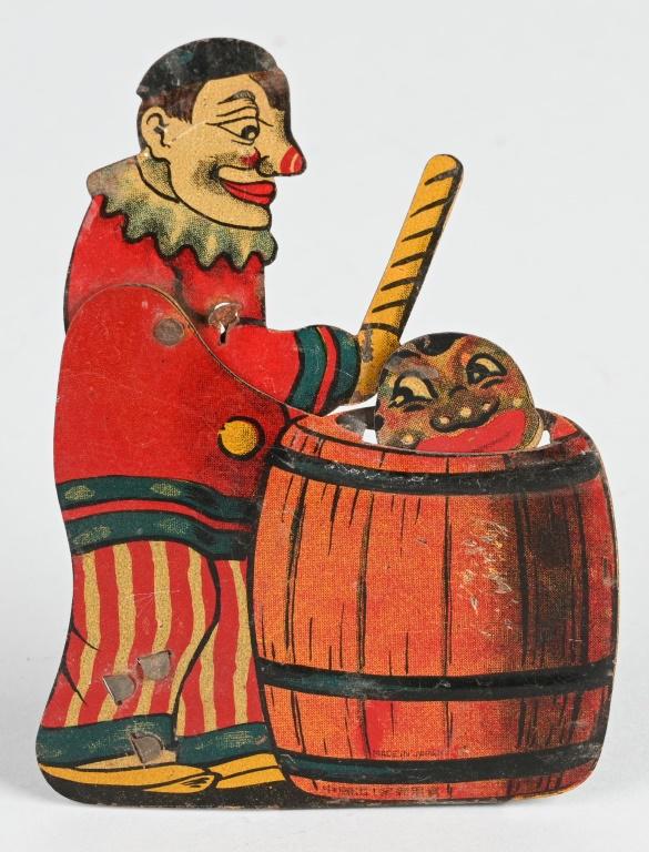 GERMAN CLOWN & BLACK BOY CLICKER TOY: All original and works. 4 1/2" Excellent