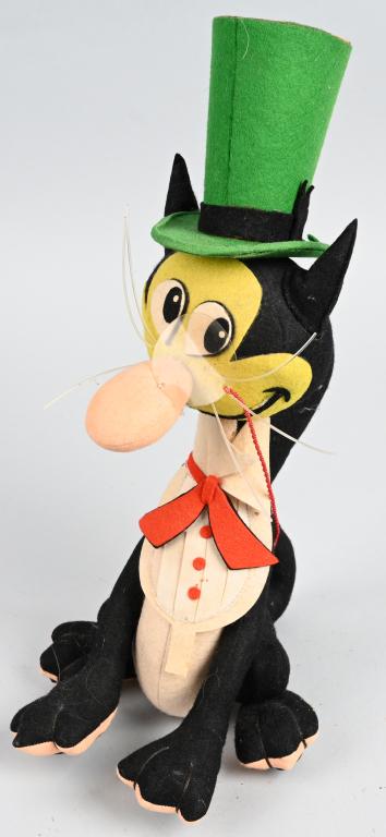 1930'S LENCI MAX FLEISCHER COMIC CAT DOLL: About 15" tall, scarce doll with the wonderful Lenci attention to detail. Light wear. Very Good-Excellent