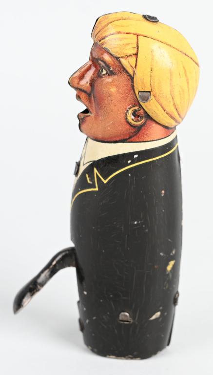 GERMAN BLOND GENTLEMAN SPARKLER: All original and mech works. Needs new flint. 4 1/2" Very Good