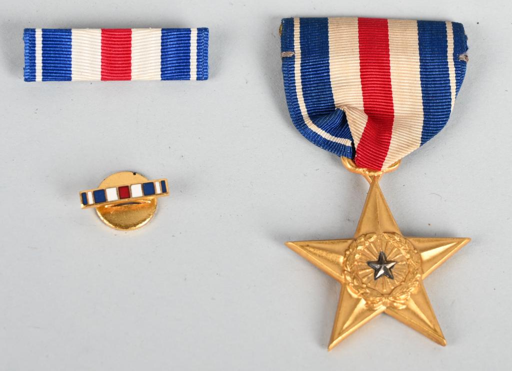WWII US ARMY NAMED SILVER STAR 36TH INFANTRY DIV.: WWII Named Silver Star awarded to Claude H. Pierce who was a member of the 36th Infantry Division and is officially engraved and in excellent condition. Combat chronicle The 36th Division landed in Fr