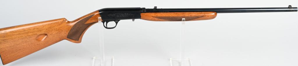 BELGIUM BROWNING BAR .22 SEMI AUTO RIFLE: SERIAL 70T41302. BARREL 19". CALIBER .22 LONG RIFLE. MADE IN 1970. Standard grade 1 semi auto that features take down, blue finish, engraved frame with checkered pistol grip walnut stock and fore-end 