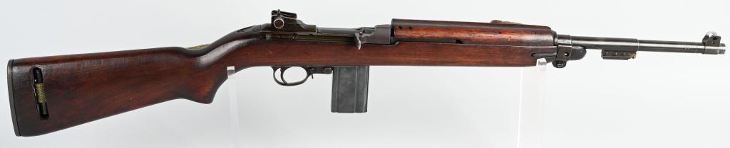 SCARCE IRWIN PEDERSON US M-1 CARBINE: SERIAL 3218859. BARREL 18". CALIBER .30 CARBINE. Barrel stamped Inland 4-43. Features 4 rivet hand guard. Stock is stamped RA-P for rebuild. About 50,000 receivers made by Pederson were finished by SG
