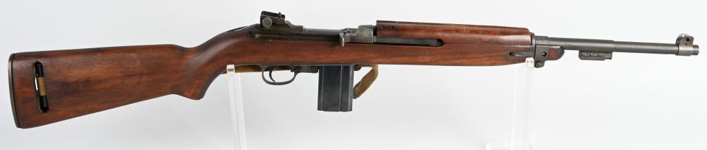 NATIONAL POSTAL METER M1 CARBINE: SERIAL 4208907. BARREL 18" CALIBER 30 CARBINE. Post war rebuild, bayonet lug, Marlin stamped barrel, 4-rear rivets on walnut hand guard. Stock is stamped NPM and FJA for Frank Atwood with Ordnance whe