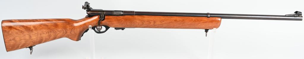 MOSSBERG MODEL 44 US TRAINER .22 RIFLE: SERIAL NSN. BARREL 26". CALIBER .22 LONG RIFLE. As it became clear to the Army that some cost cutting measures would be required, it was a clear choice when choosing a Rimfire .22 caliber training rif