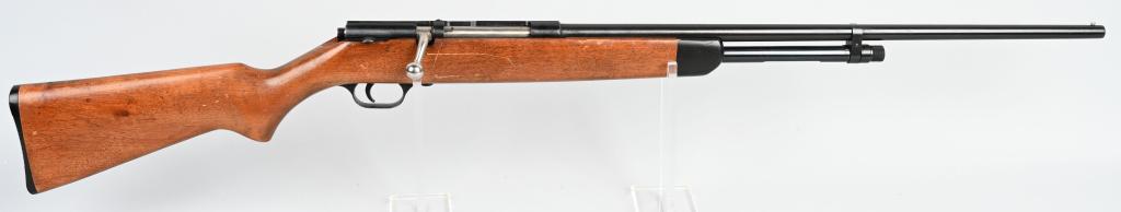 STEVENS MODEL 59A BOLT ACTION SHOTGUN: SERIAL NSN. BARREL 24". BORE .410. CHAMBER 3" CHOKE FULL. Bolt action tube fed, pistol grip walnut stock, blue finish. Fine bore and action. Some varnish flaking could use refinishing. Excellent hunti