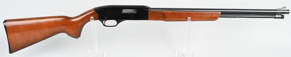 WINCHESTER SEMI AUTO .22 RIFLE: SERIAL 170585. BARREL 20". CALIBER .22 RIMFIRE. Tube fed semi auto with blue finish and plain walnut stock with Winchester butt plate. Shows basically handling wear only. *
