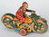 JAPAN Tin Windup CLOWN on MOTORCYCLE - 4