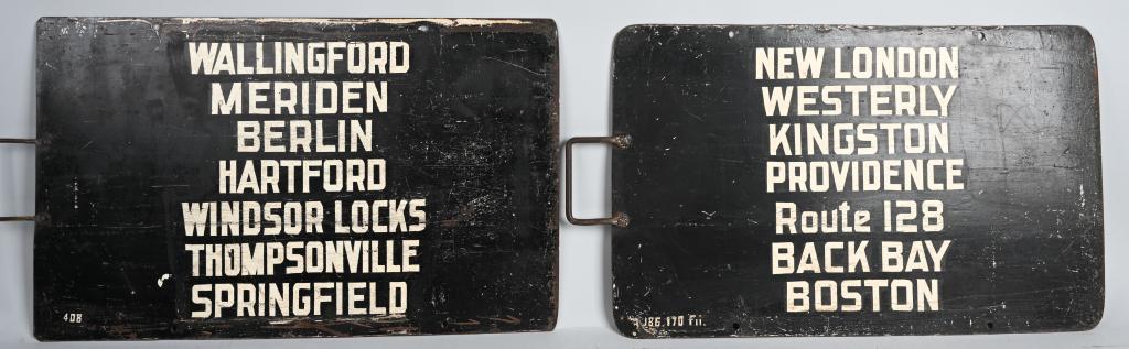 2-B&O RR Gate Sign: rated 7, 19.5"x38.5", DST sign, has wear and scratches
