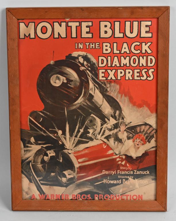 Monte Blue in the Black Diamond Express Poster: rated 7.5, has good color, movie poster, 19"x15".