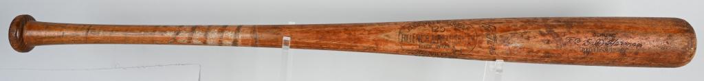BABE HERMAN SIGNATURE MODEL 125 COACHING BAT: 34.5". H43, Signature model, chip on knob, strong stamping dating to 1950's. Herman was one of the most noted power hitters of the late 1920s and early 1930s, and hit for the cycle a record three time