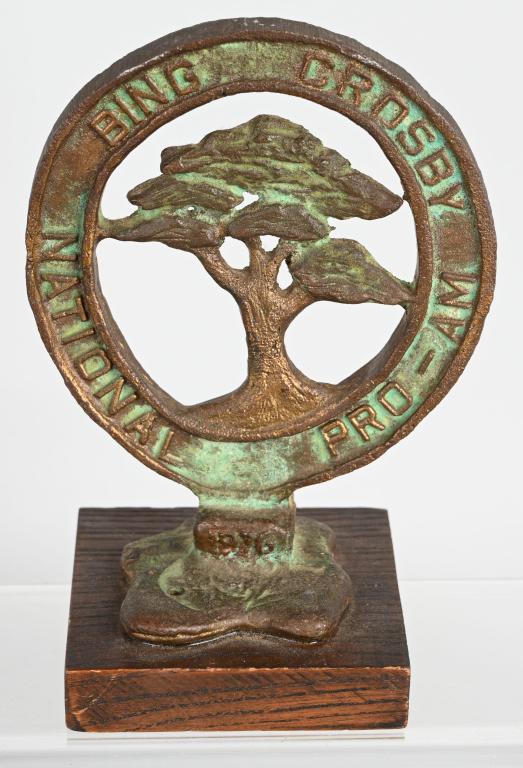 1976 BING CROSBY PRO-AM BRONZE AWARD: The AT&T Pebble Beach Pro-Am is a professional golf tournament on the PGA Tour, held annually at Pebble Beach, California, near Carmel. The tournament is usually held during the month of February on t