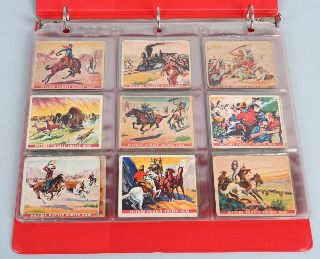 45- 1933 GUM WILD WEST CARDS: Lot of 45 1933 GUM Wild West Cards. Cards in various conditions. Some have writing on backs. VERY GOOD