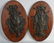 2- VICTORIAN Cast Brass DEAD GAME PLAQUES