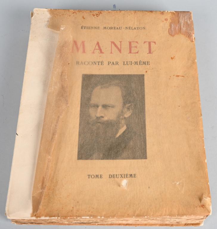 1926 MANET RACONTE PAR LUI-MEME ARTIST BOOK: Original 1926 Manet Raconte Par Lui-Meme Tome Deuxieme. Paper Back Book with original paper book cover. Story and images from the Artist Edouard Monet. 11 1/2"