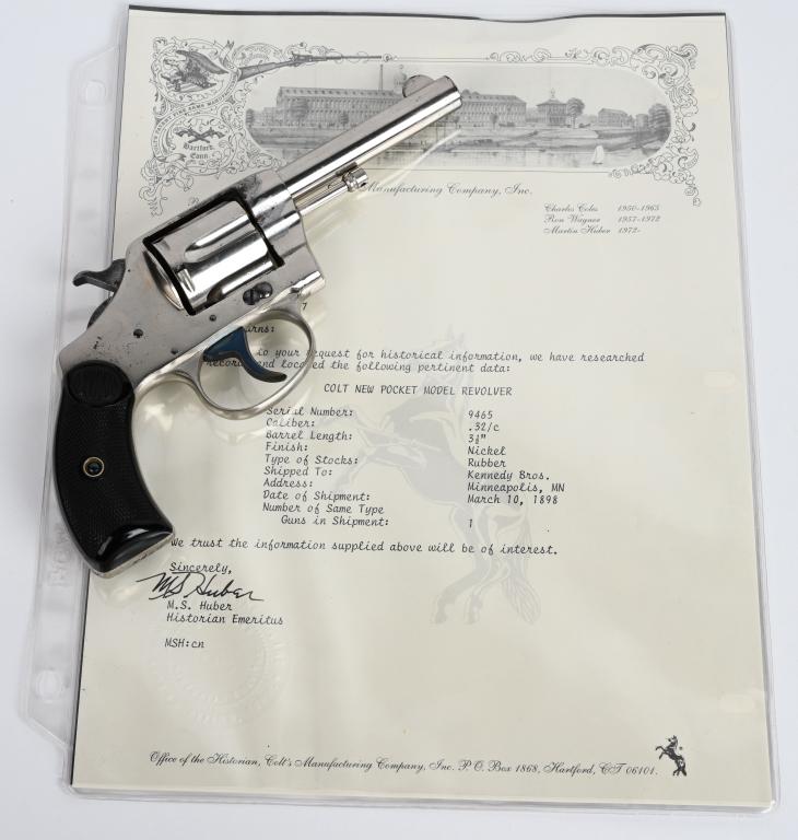 RARE ANTIQUE NICKEL COLT NEW POCKET REVOLVER 1898 | Barnebys