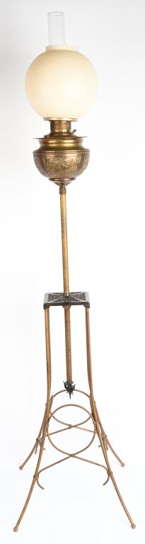 EARLY PARKER BROTHERS SHOTGUN CO. OIL LAMP: Parker Bros. was launched in Meriden, Connecticut, as Parker Snow Co. by Charles Parker, whose mission was to produce rifles for the United States Army during the Civil War. The company was among seve