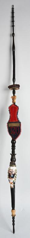 IMPERIAL GERMAN RESERVIST PIPE 170th REGIMENT 1896: Imperial German reservist regimental pipe for the 9th Company of the 170th Infantry Regiment of Offenbach Germany for 1899-1901 maneuvers. Named to Reservist Kuhn Spat and is finely crafted of cherry 