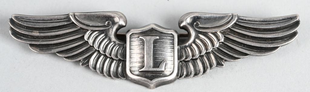 WWII US ARMY AIR CORPS LIAISON PILOT WINGS LGB: WWII Stunning set of a rare US Army Air Corps Liaison Pilot Wings. Badge is maker marked LGB Sterling to the reverse of the badge. A liaison pilot was a World War II United States enlisted pilot, whos