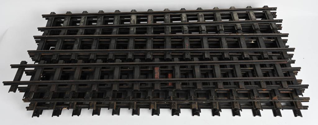 15- PIECES OF BUDDY L OUTDOOR RAILROAD TRACK: Lot of 15 pieces Buddy L Outdoor Railroad Straight Track. Original Condition
