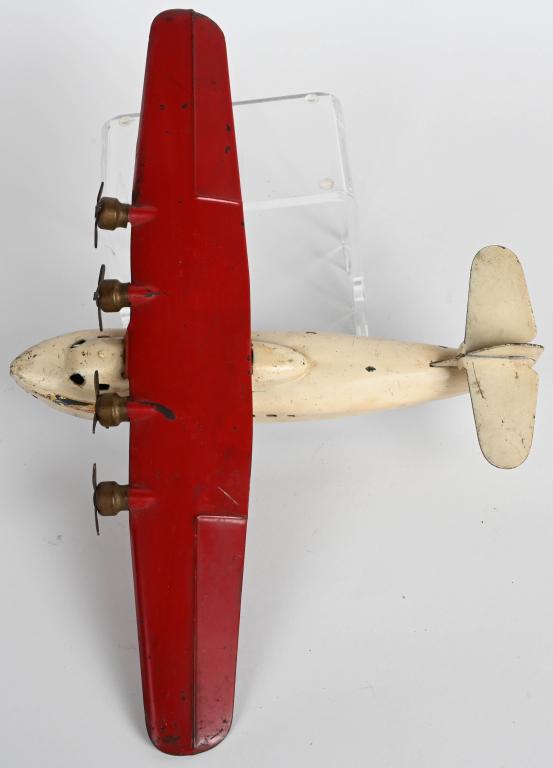 WYANDOTTE PRESSED STEEL CHINA CLIPPER AIRPLANE: Original Wyandotte China Clipper Airplane. Nice paint and decals. 13" Excellent