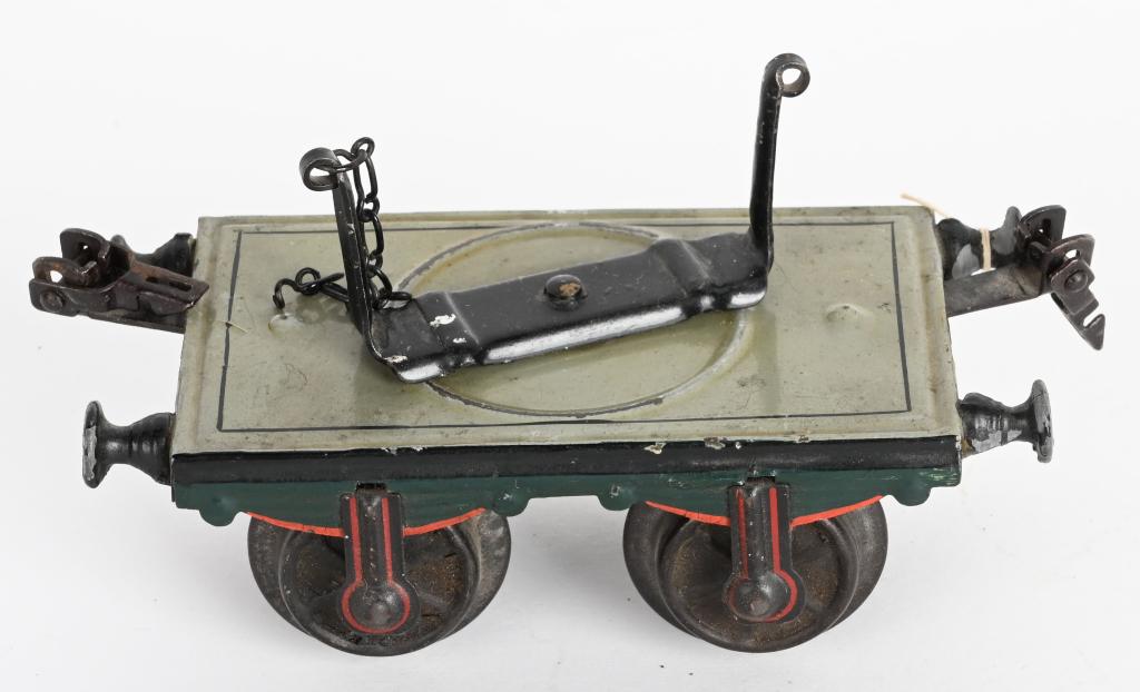 MARKLIN 1 GA LUMBER FLAT CAR: Marklin 1 gauge Lumber Flat Car. Original and complete. 5"