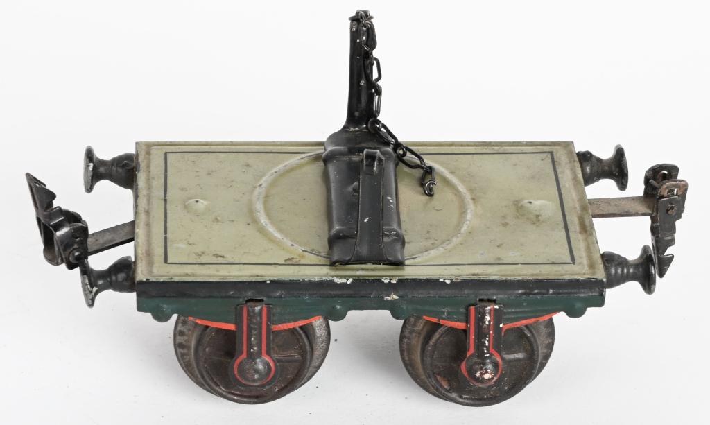 MARKLIN 1 GA LUMBER FLAT CAR: Marklin 1 gauge Lumber Flat Car. Original and complete. 5"