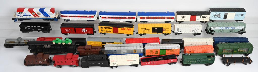 HUGE LOT OF LIONEL ENGINES & ROLLING STOCK: Large lot of Lionel Engines and Rolling Stock. Includes 1973 TCA Trains Set plus More Lionel Cars. AS-IS