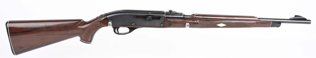 REMINGTON NYLON 66 .22 LR RIFLE (PRE-68 MFG,): SERIAL NUMBER NONE PRE-1968 BARREL 20" CALIBER .22 LR. MANUFACTURED SEPT, 1964.Produced by Remington with synthetic brown stock and tubular magazine fed through butt. Semi-automatic design with blade 
