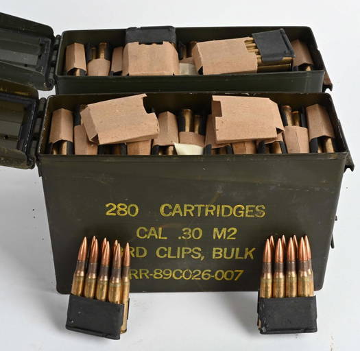 560 Rds Usgi .30 06 M1 Garand Ammo On Clips