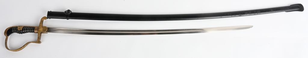 WWII NAZI GERMAN OFFICERS DOVEHEAD SWORD WW2: This Dove Head Army Sword is of all gilded brass construction. The back strap and “p” guard are cast with an oak leaf and acorn motif. The cross guard features a Wehrmacht eagle looking to the vie