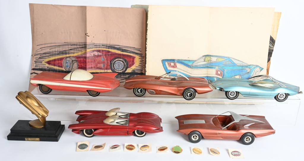 5- FISHER BODY CRAFTSMAN GUILD MODEL CARS & MORE: Wonderful collection of 1960s Fisher Body Craftsman Guild Model Cars and Archive. All the cars were built by Anthony Cerami and entered into National Auto Design Competition thru the 1960s. Collection