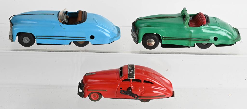 SCHUCO & MINIC WINDUP CARS: Schuco Fex 1111 and 2 Windup Minic Cars. 6 1/2" Very Good