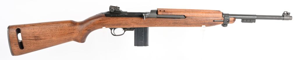 FINE WW2 INLAND TYPE 3 M1 CARBINE: SERIAL NUMBER 6953570 BARREL 18" CALIBER 30M1 MANUFACTURED LATE WW2. Produced very late WW2 with bayonet lug and slide adjustable rear sight assembly. Parkerized finish with walnut stock with IO marki