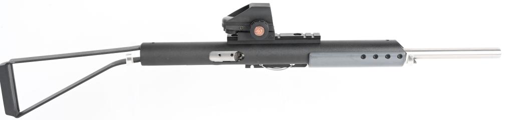 COMPLETE UPPER CONVERSION COLT 1911 .38 SUPER: This is made to replace the complete slide on a Colt 1911 or clone in .38 super, thus making it a carbine. Features a matte black finish with stainless barrel, skeletal stock and a Tru Glow rear sight